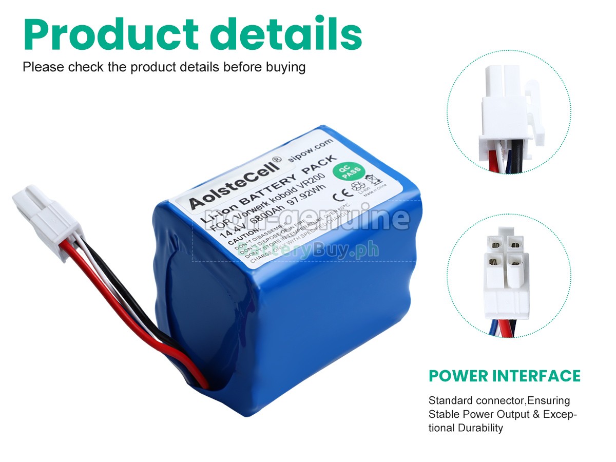 Vorwerk Kobold 4NCR18650P2-C001A Replacement Battery