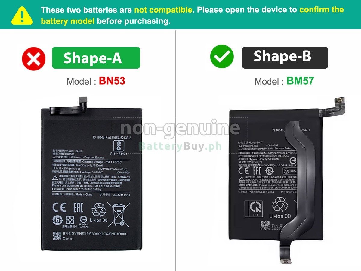 XiaoMi REDMI NOTE 10 PRO Replacement Battery