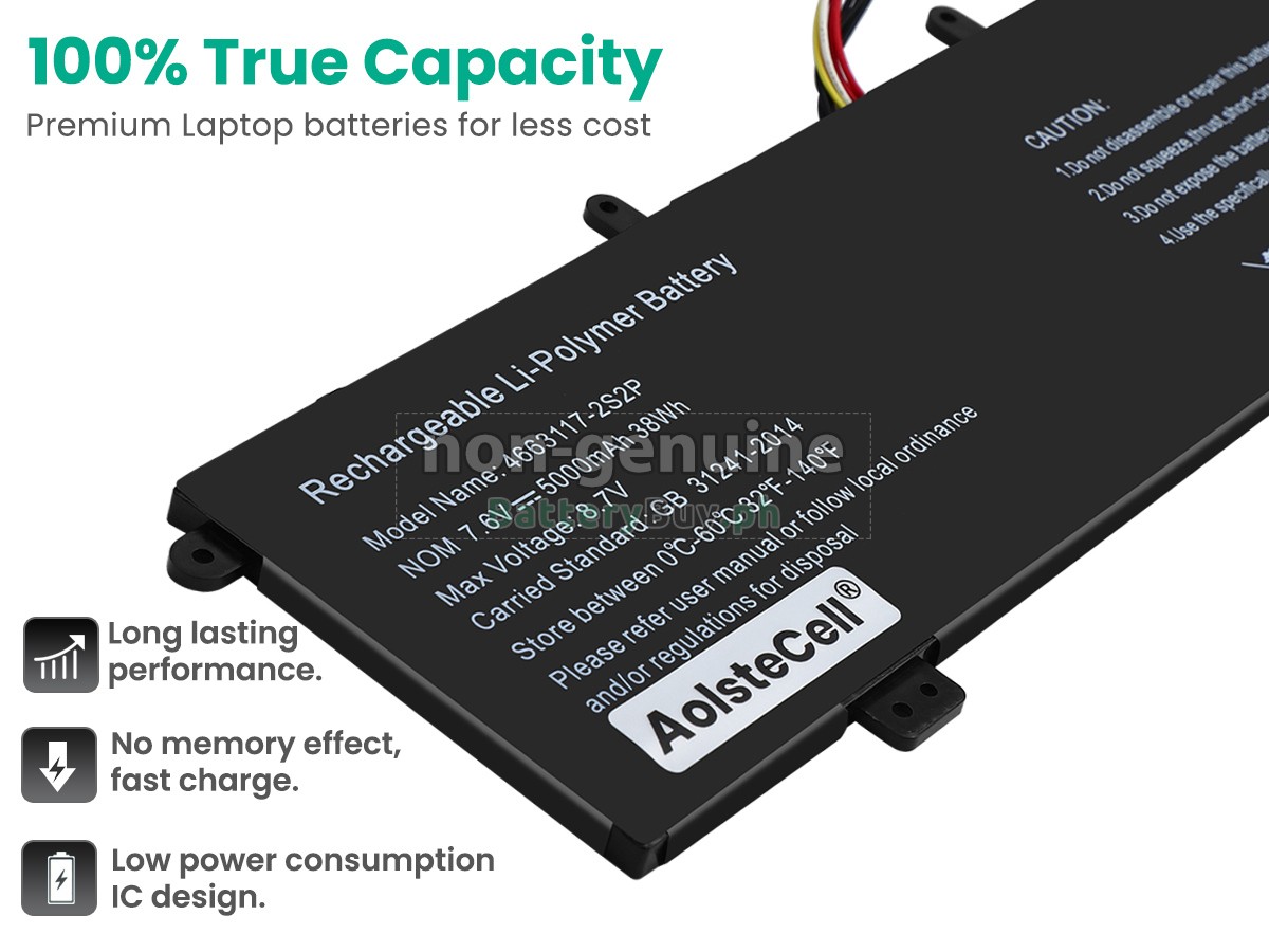 XIDU 4663117-2S2P Replacement Battery