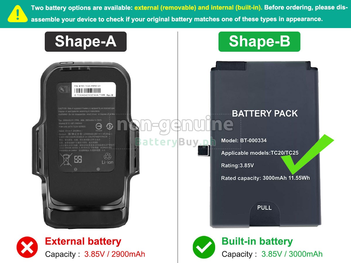 Zebra BTRY-TC2X-PRPK1-01 Replacement Battery
