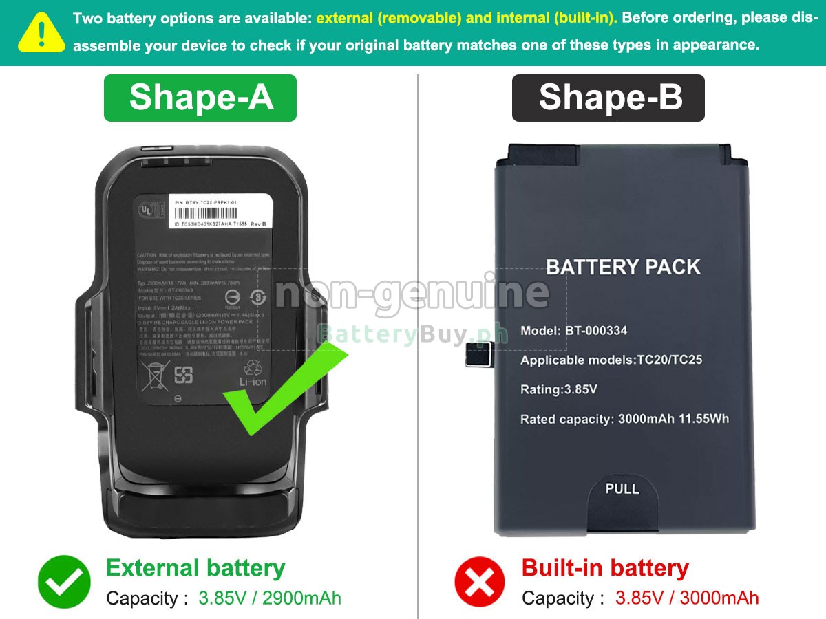 Zebra BTRY-TC2X-PRPK1-01 Replacement Battery