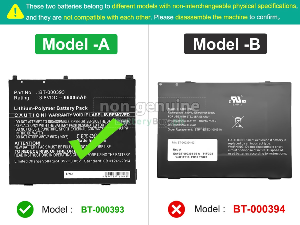 Zebra ET50 Replacement Battery