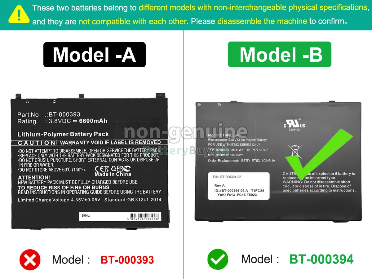 Zebra ET50 Replacement Battery