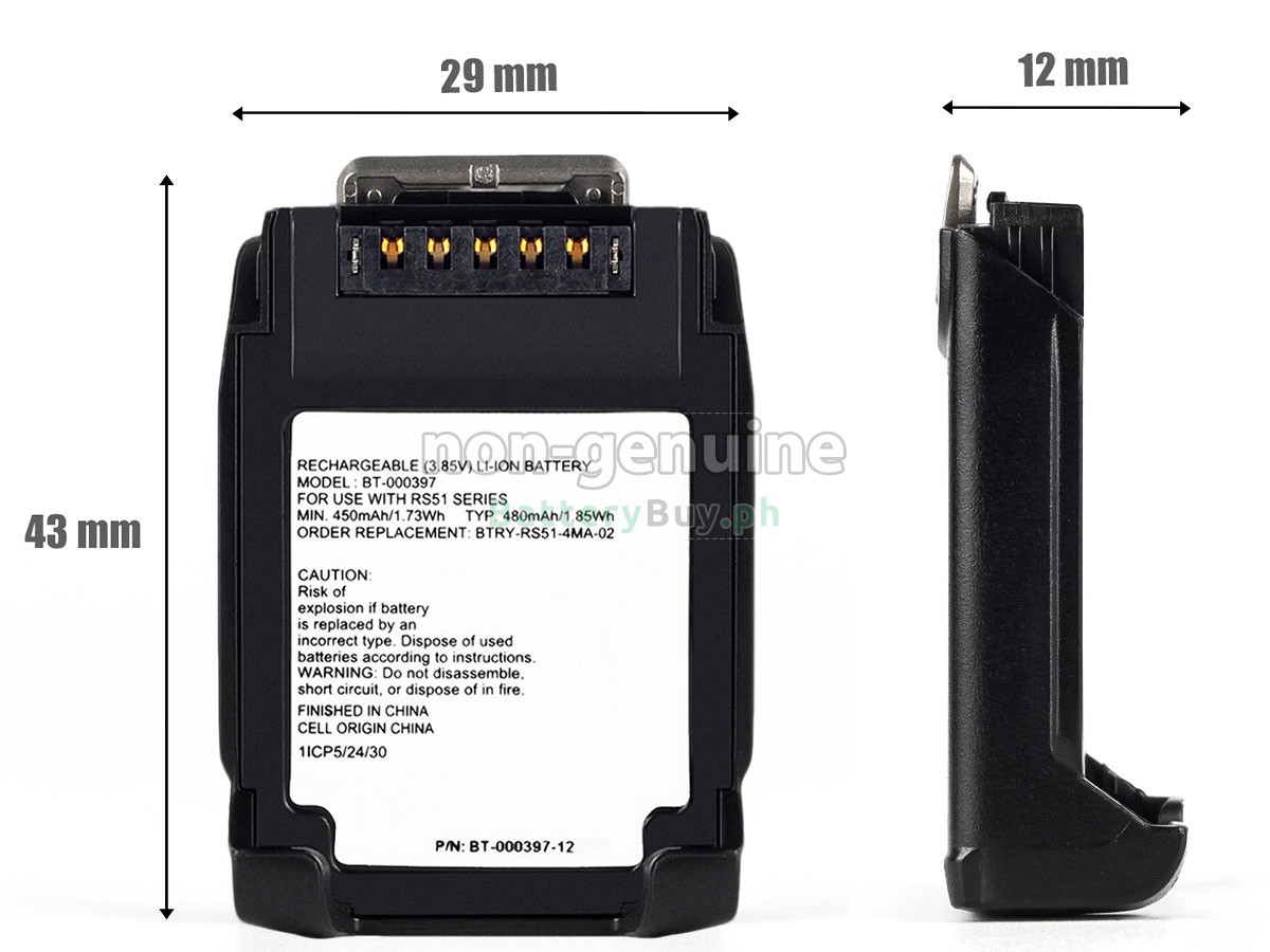 Zebra BT-000397-12 Replacement Battery