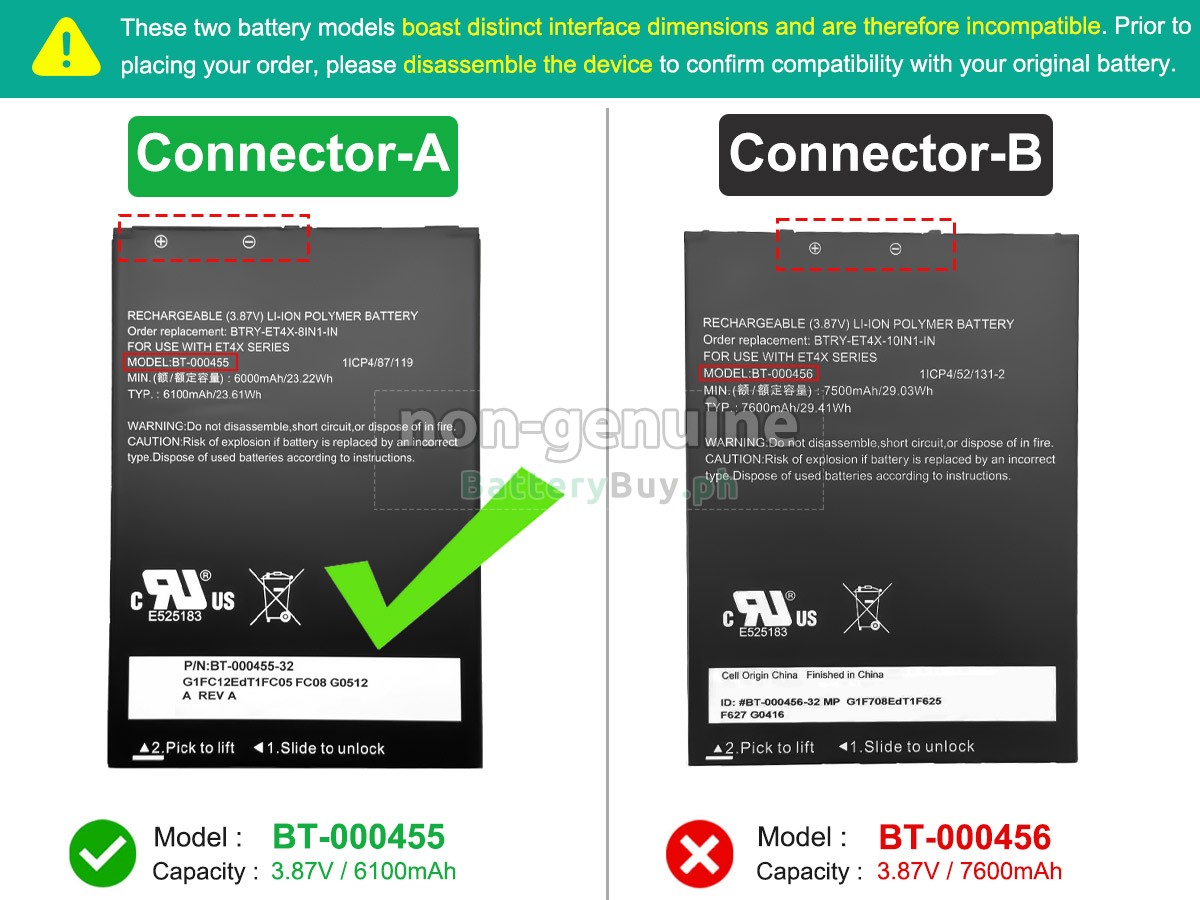 Zebra ET45HC Replacement Battery