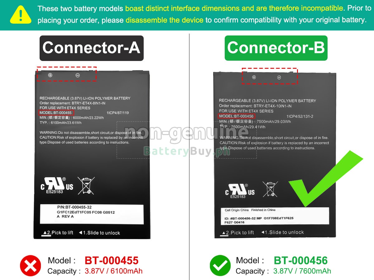 Zebra ET45HC Replacement Battery